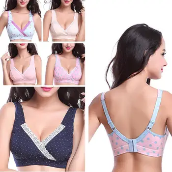 

New Women Cotton Breast Feeding Maternity Nursing Cross Bra Multi Choices