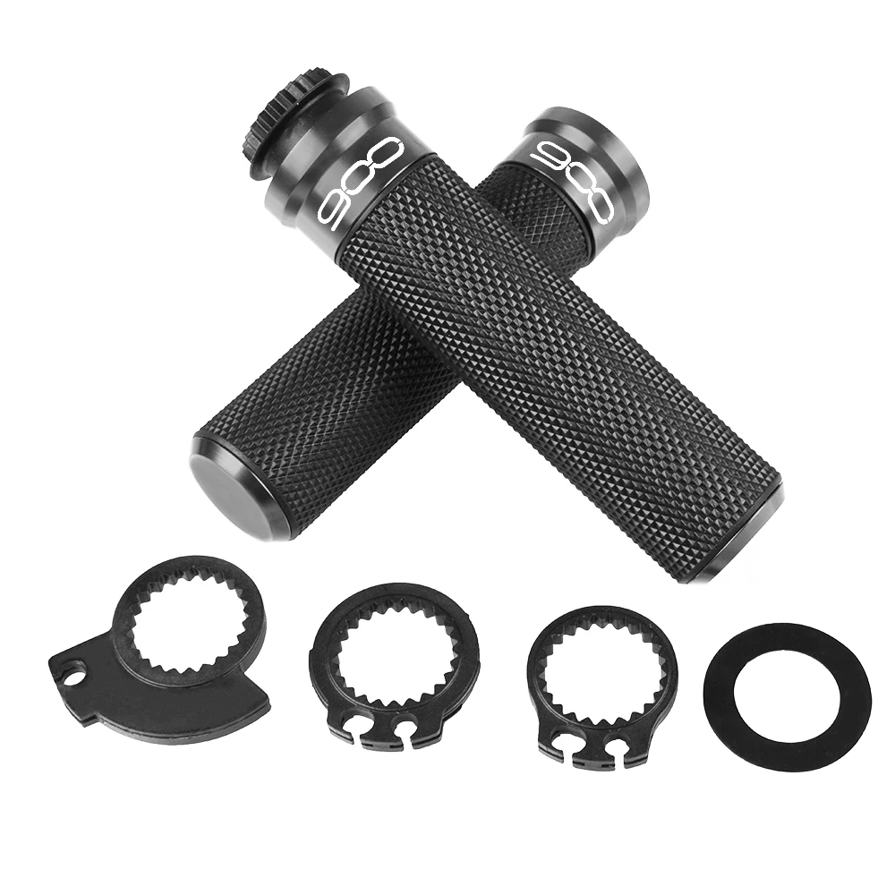 For Honda cb900f hornet 2001 2002 2033 2004 Motorcycle 7/8"22mm CNC Handlebar Hand Grips Motorbike Handlebar Grips With 900 LOGO - Цвет: Gray
