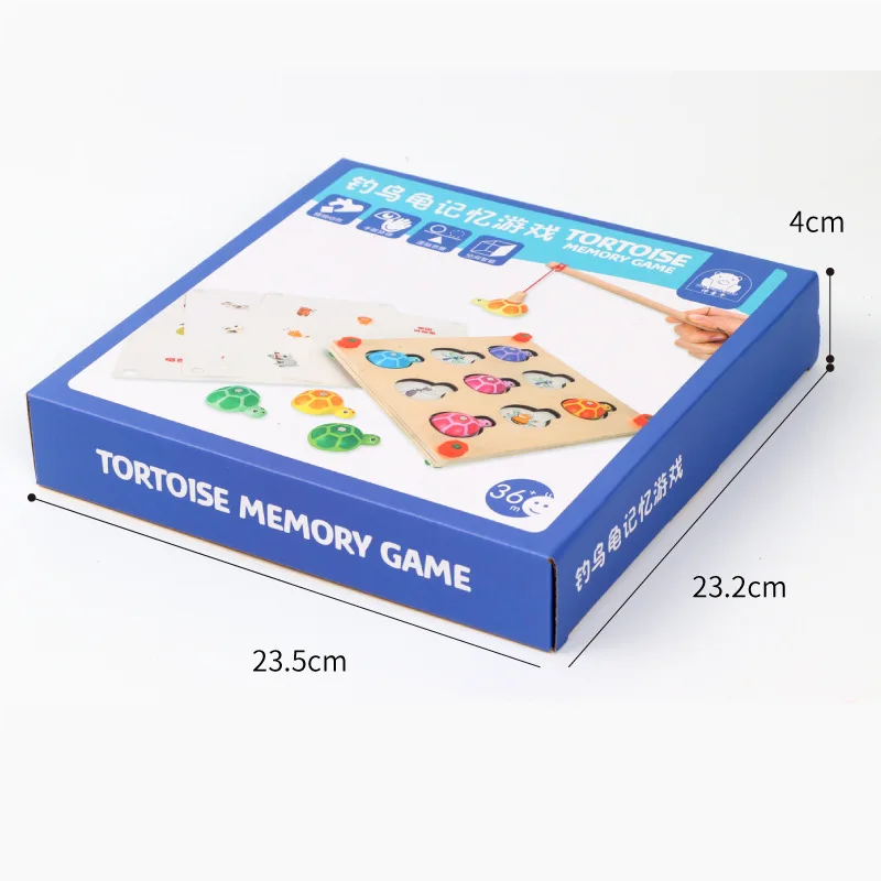 

Children Wooden Fishing ji yi qi Game-in-3-6-Year-Old Fishing Turtle Montessori Early Childhood Educational Toy
