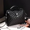 Fashion Plaid Rivets Design Pu Leather Crossbody Bags For Women Solid Color Shoulder Handbags Female Doctor Tote ► Photo 3/6