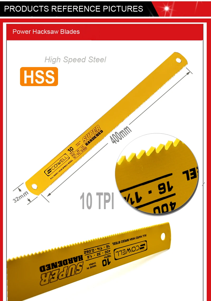 400*32*1,6 мм HSS мощность ножовочное полотно 6TPI подходит для машины применение машины сталь пилы машина для резки ленточные пилы лезвия для