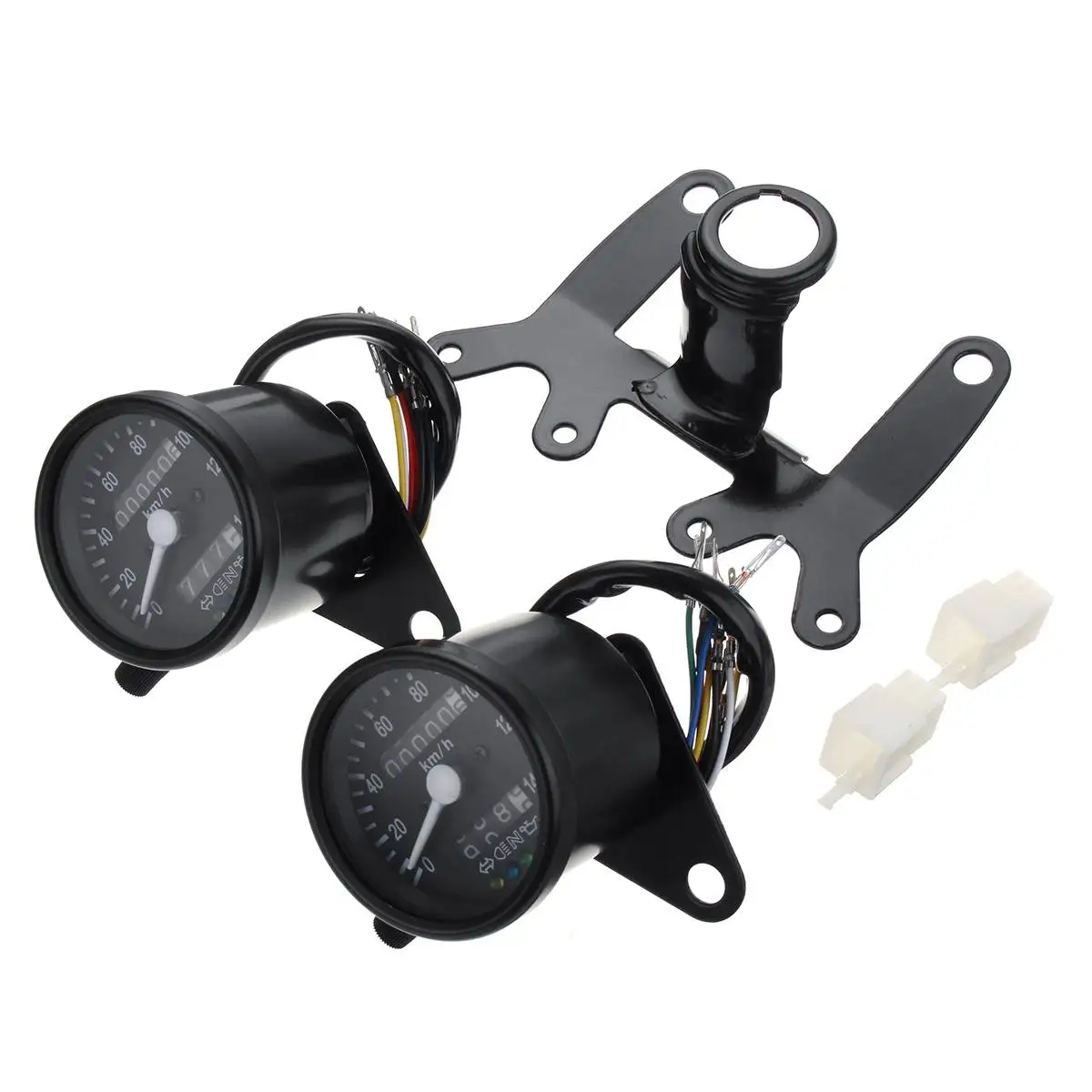 12V мотоциклов двойного датчика 13000 RPM тахометр км/ч спидометр одометр спидометр измерительные приборы с светодиодный Подсветка сигнальных огней