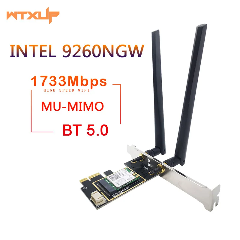 Wi-Fi карта беспроводной Bluetooth адаптер двухдиапазонный PCIe Wireless 9260ac 1730 Мбит/с