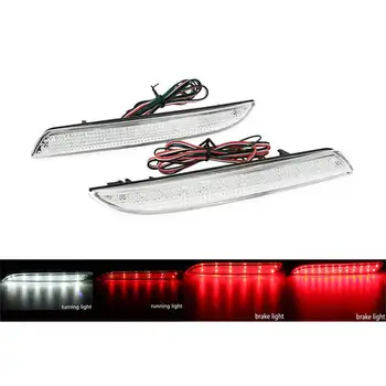 

CARALL LY0113 Kit 2 transparent Led taillights for Honda CR-Z ZF1 Jazz Insight Acura TSX Rear Bumper reflector Light repla