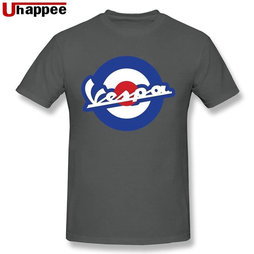 Большие размеры Vespa мужские футболки классные с короткими рукавами хлопок сексуальные мужские рубашки распродажа цена официальная одежда - Цвет: Темно-серый