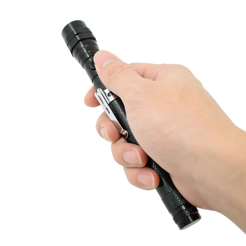 

1pcs Portable LED Flashlight Flexible 3 LED Tactical Torch Lamp Magnetic Telescoping Self Defense Stick Baton Light