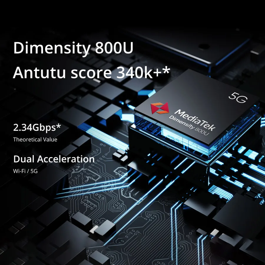 realme 7 Dual 5G Mobile Phone 6.5 Inch 120Hz Screen Dimensity 800U CPU Smartphone Android 10 6GB 128GB Cellphone 30W Dart Charge