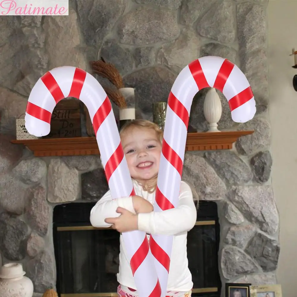 

Christmas Inflatable Crutches Ornaments Christmas Decor For Home Merry Christmas Tree Decorations New Year Gifts Xmas Deco Noel