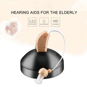 

Rechargeable Plastic Hearing Aids Sound Voice Amplifier Behind The Ear US Plug JZ-1088F For The Elderly Hearing Aid EU/US Plug