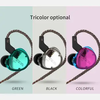 

CCA C04 In Ear Audio Monitors Noise Isolating HiFi Music Sports Armature Dual Driver Earphones Detachable Cable for Sports