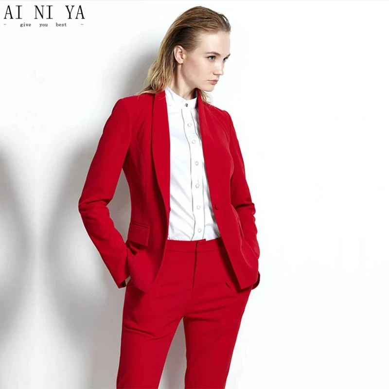 New Fashion Business Interview Suit Women Pants Suits Work Office