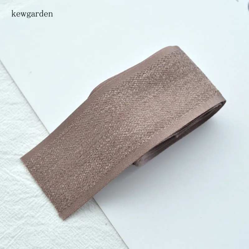 Kewgarden 38 мм 1," синельные ленты вручную изготовленная лента DIY бант аксессуары для волос Saitn ленты одежда лямки 5 ярдов