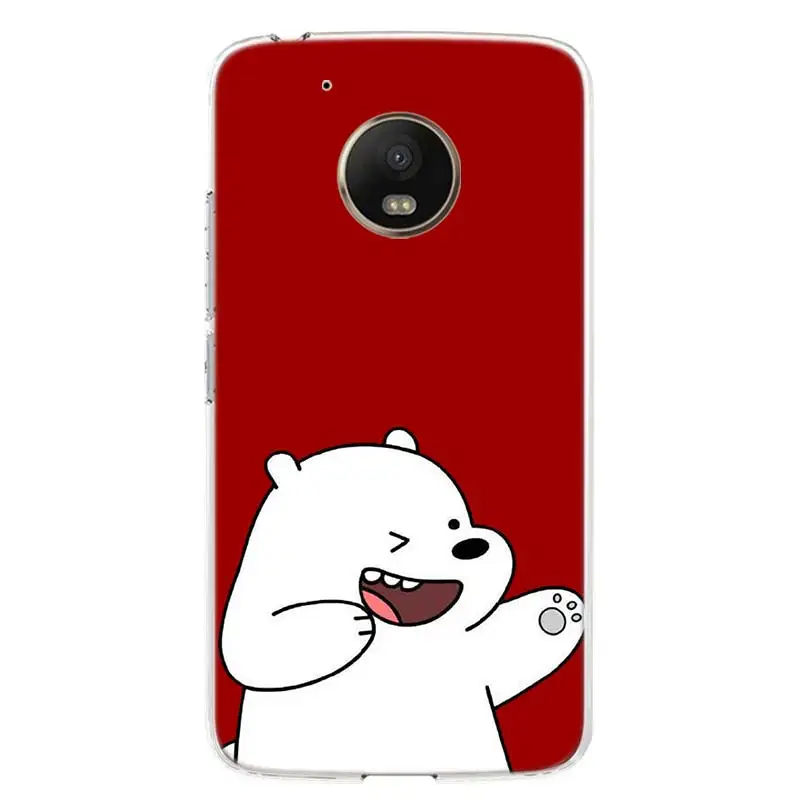 Милый чехол для телефона с изображением голых медведей для Motorola Moto G7 G6 G5S G5 E4 Plus G4 E5 Play power EU Подарочный чехол с рисунком