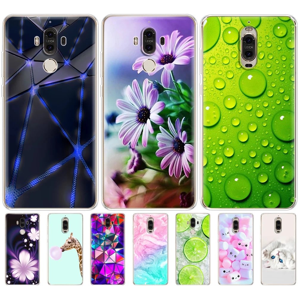 Funda protectora para Huawei Mate 9, Funda trasera suave de silicona para Huawei Mate 9 pro