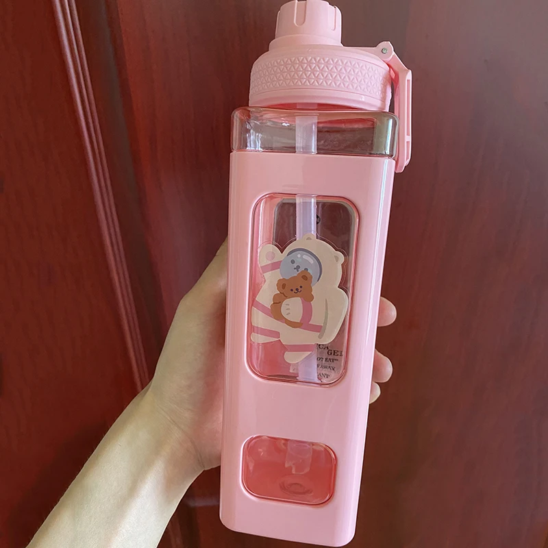 400 ML Kawaii Bear Pastel Water Bottle Cute Kids Girls School