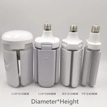 Светодиодный светильник, двухлистный светильник, трехлистный светильник, четырехлистный светильник, многолистный светильник, складной светильник для внутреннего гаража, супермаркета, магазина, светильник ing