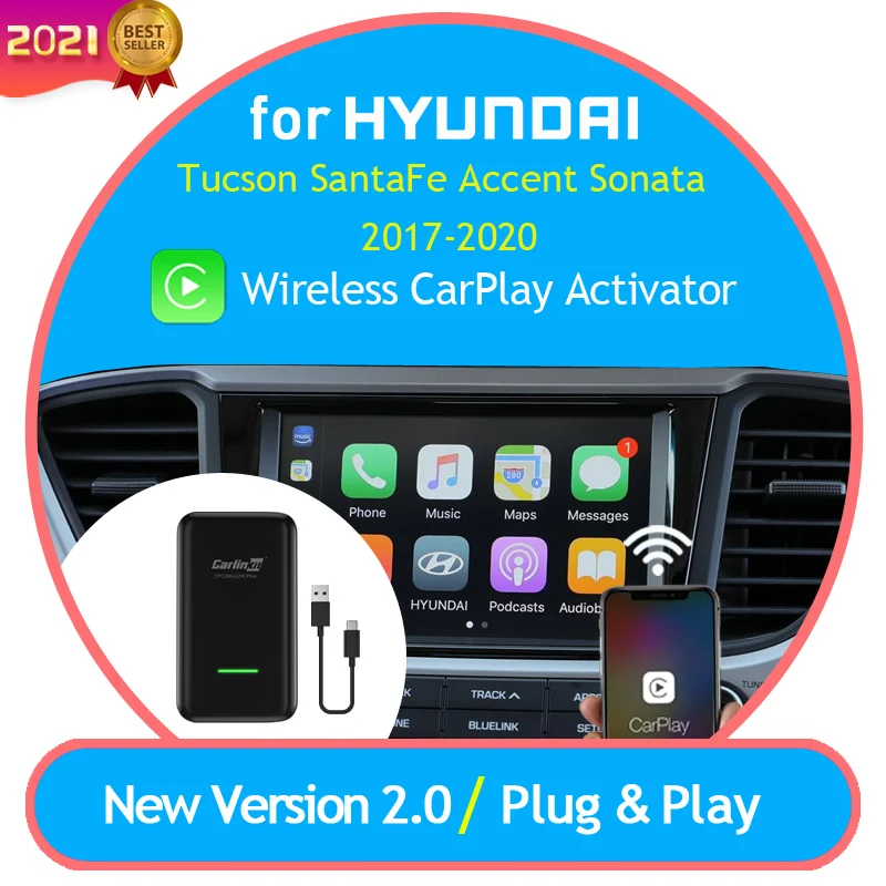 Carlinkit CarPlay2air беспроводной активатор CarPlay для Hyundai 2017 2020 оригинальный проводной
