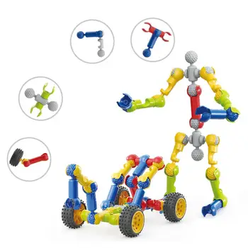 

Kuulee Joint Variety Chariot Plastic Building Blocks Educational Toys for Children