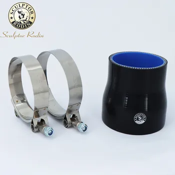 

0 Degree Reducer Silicone Hose Straight Durite Silicone + T clamp 51-57 63-76MM Tubi Silicone Mangueira Tube for Intercooler