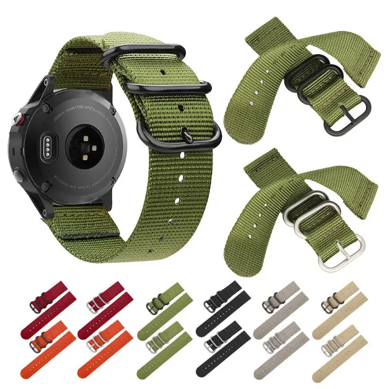 

Nylon Anti Scratch Watch Band Wrist Strap Bracelet Replacement for Garmin Fenix 5/Instinct Smart Watch Accessories 22MM
