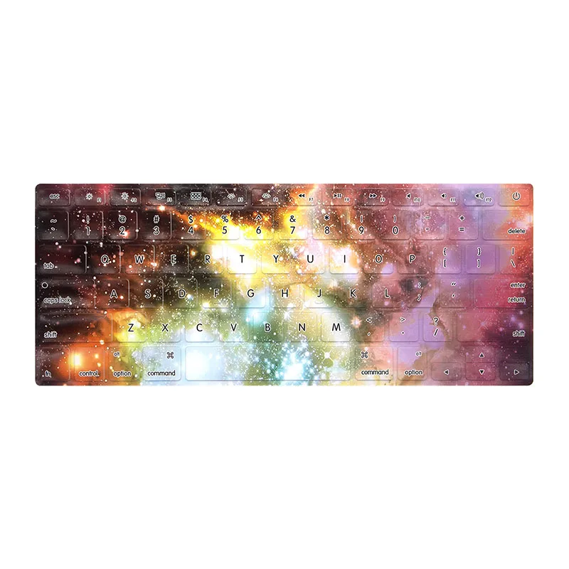 Чехол для клавиатуры Starry Sky для Macbook Pro 13 15 Air 13 Mac 13 Аксессуары Силиконовая клавиатура для кожи США/ЕС Версия для A1278 A1286 - Цвет: E For Euro version