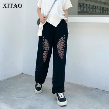 

XITAO Hollow Out Bow Pattern Pant Women 2020 Summer Casual Fashion Style Temperament Minority Mid Waist Women Clothes DZL1450