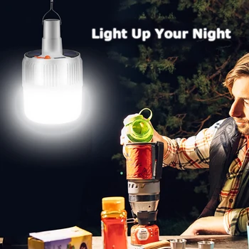 

Firya Portable Solar LED Bulb Charging Energy Saving Night Lights Market Lamp Power Outage Emergency for Outdoors Camping Tent