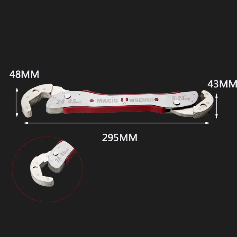 

Dropship Car Repair Tools Adjustable Wrench Multitul 9-45mm Torque Ratchet Socket Universal Key Magic Spanner Key Set