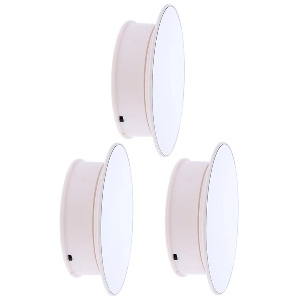 

3 Set Two Rate Rotating Display Stand Store Display Stand Black Miror Top