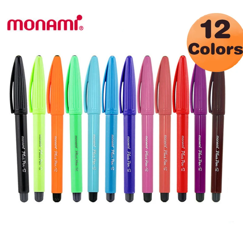 12 Colors Monami Gel Pen Set 0.38mm Fine Point Fiber Tip Cute Pens Drawing Sketching Sign Kwaii School Supplies Penna Gel image_0