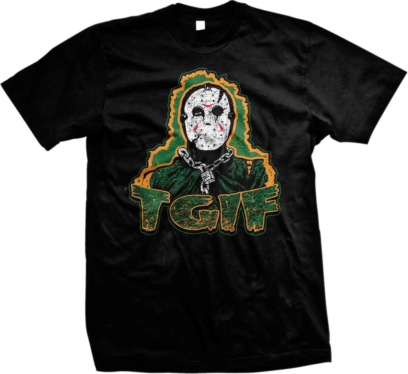 TGIF Thank God Its Friday Halloween Jason Killer Mask 13th Scare мужская футболка женская унисекс модная