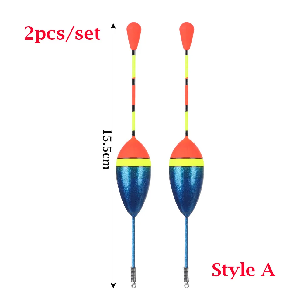 2 шт. Рыболовный набор поплавков буй Рыбалка световая палочка Плавающие разноцветные поплавковые буи для рыболовных аксессуаров - Цвет: Style A