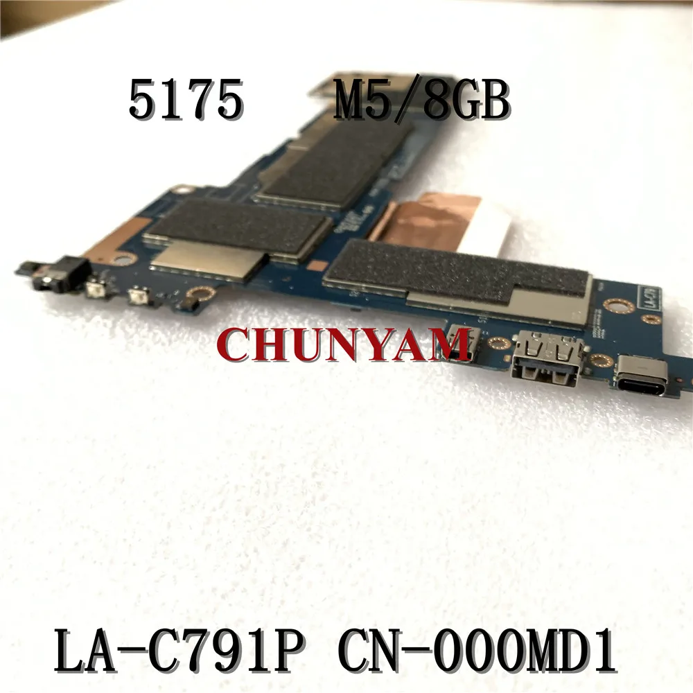 M5 / 8GB For dell Latitude 11" 5175 5179 Tablet Laptop Notebook Motherboard AAJA0 LA-C791P CN-000MD1 00MD1 Mainboard