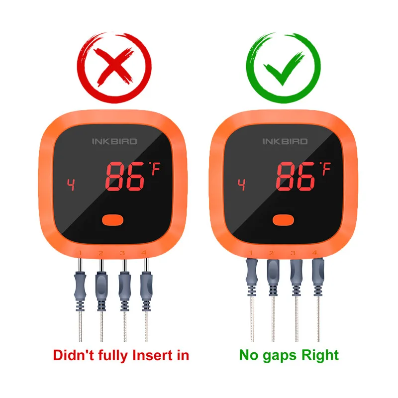 Inkbird водонепроницаемый IBT-4XC Bluetooth цифровой термометр для барбекю USB аккумуляторная батарея с зондом и таймером для духовки мяса гриль курильщик