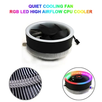 

Computer Case Fan 100mm 3Pin 12V Quiet Cooling Fan RGB LED High Airflow CPU Cooler CPU Cooling Fan For Intel 775/1155/1150/1151