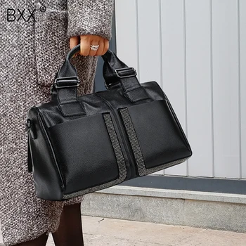

[BXX] Woman Fashion PU Leather Designer Handbags Luxury High Quality Lady Shoulder Crossbody Messenger Bags Business Bag HE248