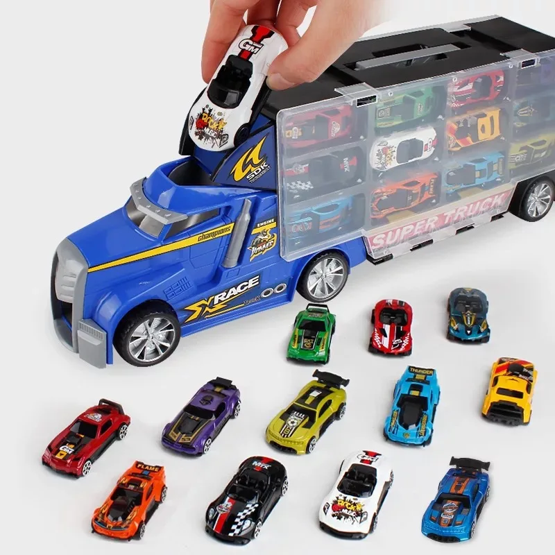 

New Style Large Container 12 CHILDREN'S Toy Alloy Car Model Set Sports Car Gift Box Small Car Gift Shantou Chenghai