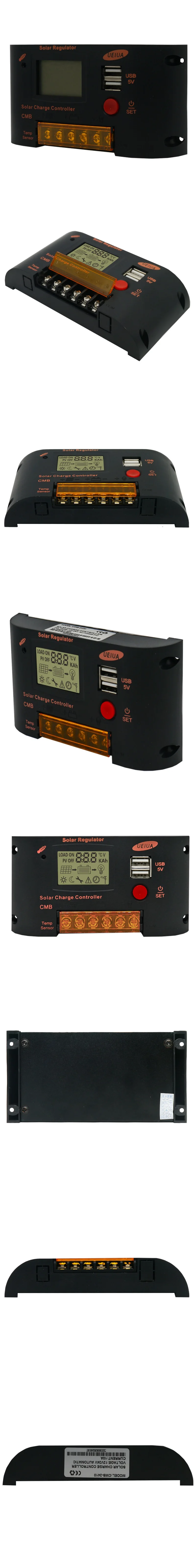 CMB-2410 10A 24V Панели Солнечные Доска Зарядное устройство контроллера USB Выход контроллер солнечной батареи 12v домашняя Солнечная Мощность