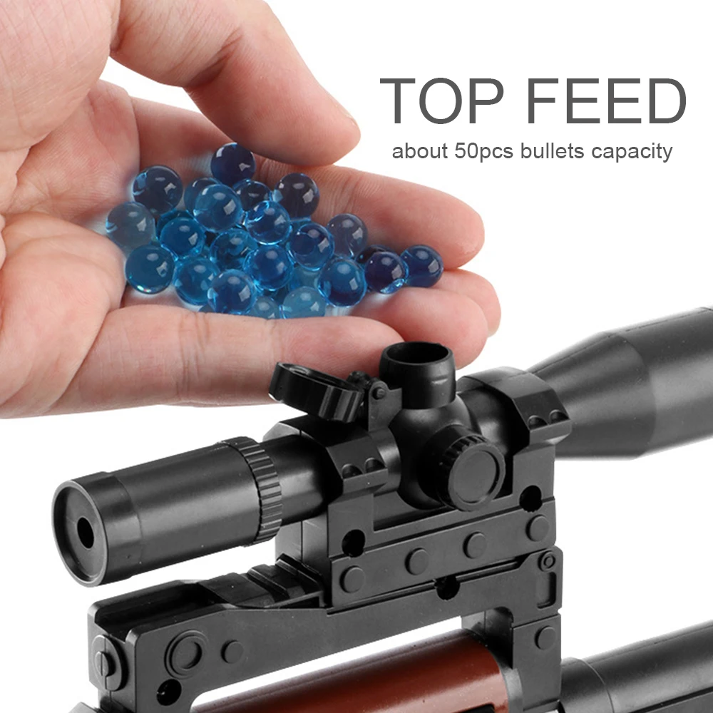 Outdoor Toys Kids Guns Weapon AK47 Groza 98K Rifle Pistol Airsoft Air Guns Plastic Model Manual Shooting Paintball Gun Boys Toy