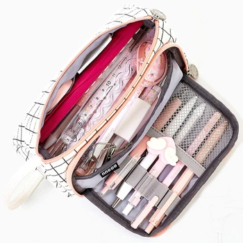 

Large Capacity Canvas Storage Pouch Marker Pen Pencil Case Stationery Bag Pen Pencil Case Stationery MINI Travel Bag