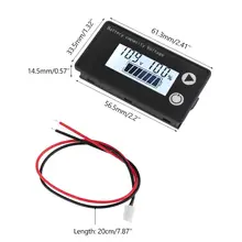 Indicateur de capacité de la batterie de la voiture et de la moto, DC 8V 100V plomb acide Lithium LiFePO4