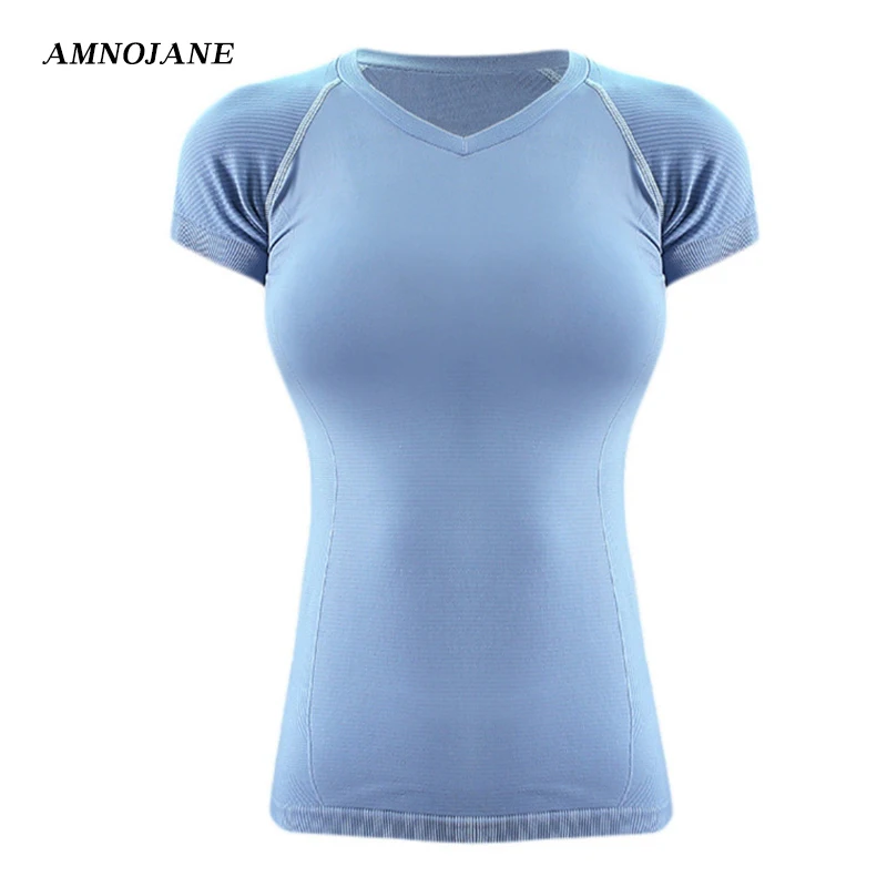 

Short Sleeve Sport Femme Yoga Gym T Shirt Women Shirts Sports Running Tshirt Workout Tank Crop Top Fitness Clothing Womens Tops