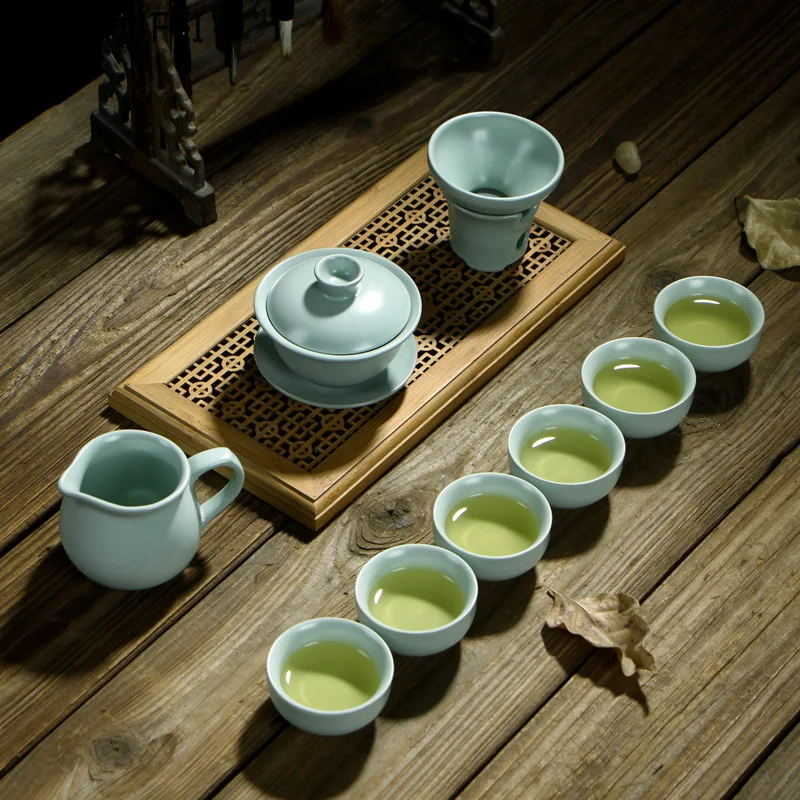 Китайский керамический чайный набор для путешествий удобный чайный набор кунг-фу подходит для домашнего офиса чайный сервиз, кружка для вина, этикет для чайной комнаты