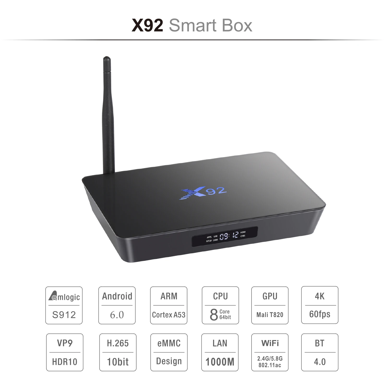 X92 Android 7.1 S912 Smart TV Box&Pro World HD Subscription Nordic France Netherlands Israel Arabic Hebrew IPTV TV Box