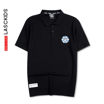 

LASCKIDS Polo Shirt Men Cotton Short Sleeve Polo Shirts Oversized Male Embroidery Man Black Tops Men's Clothing Fashion KX55
