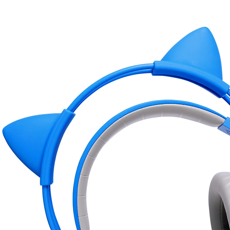 SOMIC G952S BLUE Girl Cat Ear Gaming Headphone 3 5mm Plug Cute Headset for PC PS4 Phone Pad Girl and Boy Kids Gaming Headset