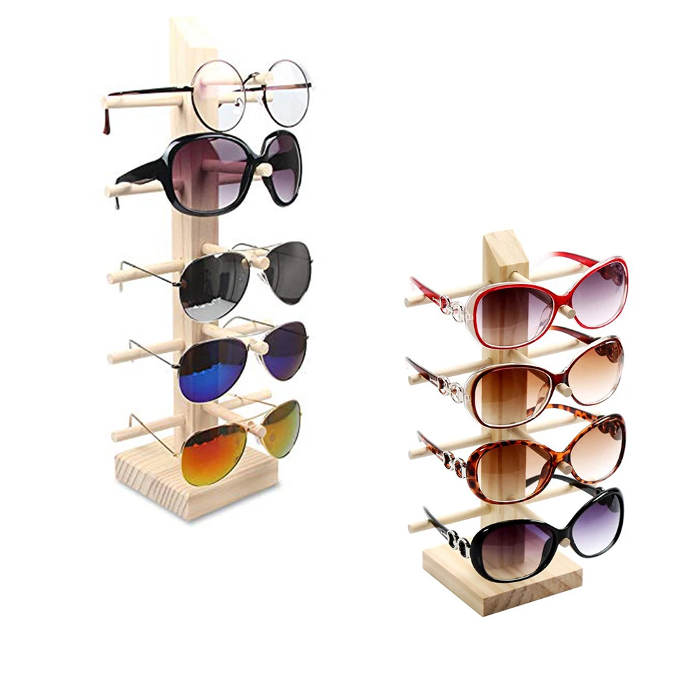SunglassesDisplayStandRetailTabletopWoodEyeglassEyewearRack