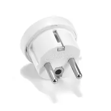 Adaptador de enchufe de AU a EU, convertidor de enchufe de viaje, cargador de pared de CA redondo, 2 unidades