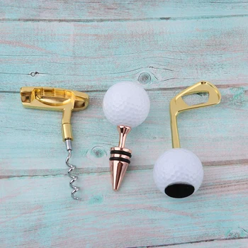 

Golf Ball Bottle Opener Zinc Alloy Wine Stopper Sealer Cork Plug Cap Golf Ball Wine Bottle Corkscrew Cap Puller Gift Table Decor