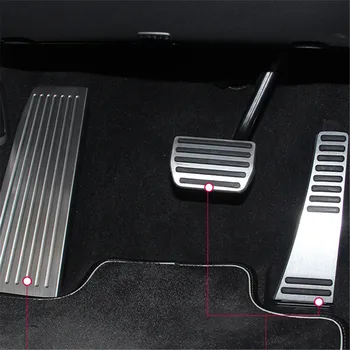 

For Volvo XC60 2018 2019 XC90 2015 -2018 S90 V90 2017 2018 Non-Slip Gas Fuel Brake Footrest Dead Pedal Pad Plate Kit Set Trim AT